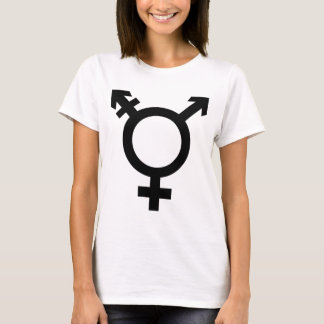 黒いトランス・ジェンダーの記号 Tシャツ