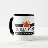 黒いトリムが付いているマグ マグカップ (正面左)