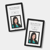 黒いトリムを追加 - 写真ロゴ識別バッジ バッジ (正面＆裏面)