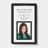 黒いトリムを追加 - 写真ロゴ識別バッジ バッジ (裏面)