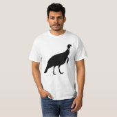 黒いトルコの鳥のグラフィック Tシャツ (正面フル)