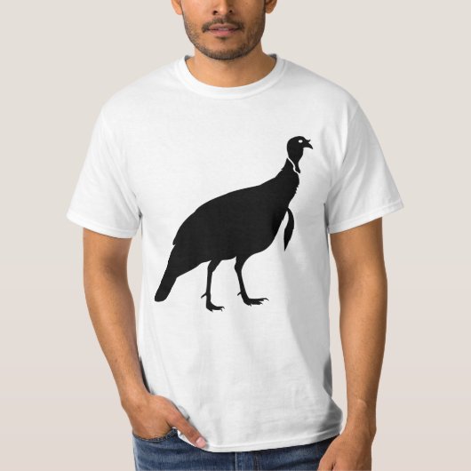 黒いトルコの鳥のグラフィック Tシャツ (正面)