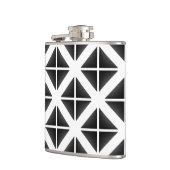 黒いトレンディー三角形パターン フラスク (左)