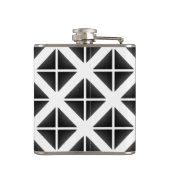 黒いトレンディー三角形パターン フラスク (裏面)