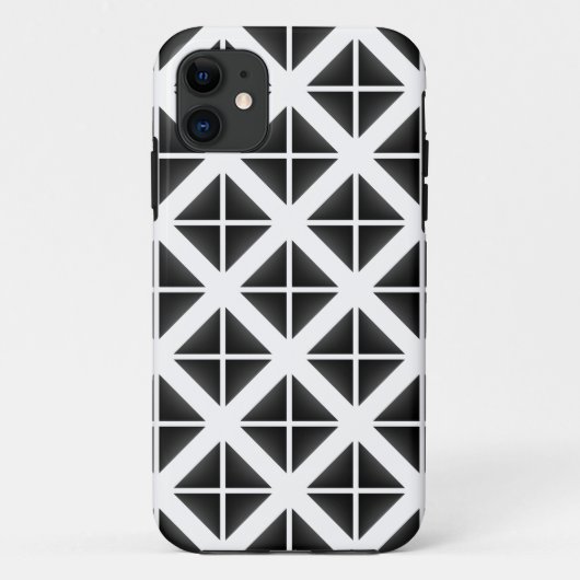 黒いトレンディー三角形パターン Case-Mate iPhoneケース (裏面)