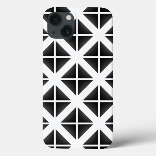 黒いトレンディー三角形パターン Case-Mate iPhoneケース (裏面)