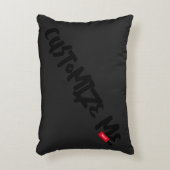 黒いトーンオントーンマーカーの手書き アクセントクッション (正面(垂直))