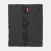 黒いトーンオントーンマーカーの手書き フリースブランケット (正面)