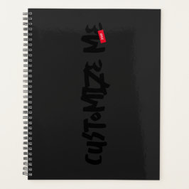 黒いトーンオントーンマーカーの手書き プランナー手帳