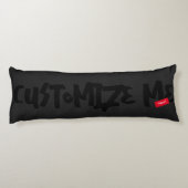 黒いトーンオントーンマーカーの手書き ボディピロー (裏面)