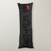 黒いトーンオントーンマーカーの手書き ボディピロー (裏面 (縦))