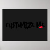 黒いトーンオントーンマーカーの手書き ポスター (正面)