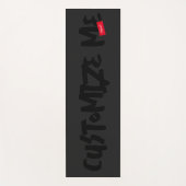 黒いトーンオントーンマーカーの手書き ヨガマット (正面)