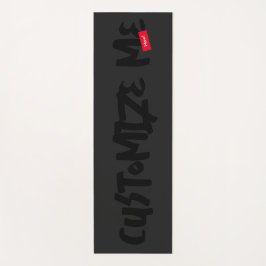 黒いトーンオントーンマーカーの手書き ヨガマット