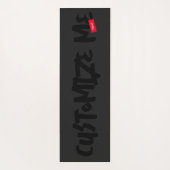 黒いトーンオントーンマーカーの手書き ヨガマット (裏面)