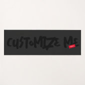 黒いトーンオントーンマーカーの手書き ヨガマット (正面(横))