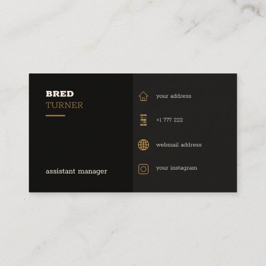 黒いトーン 名刺 (裏面)