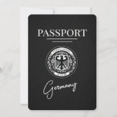 黒いドイツのパスポート日付を保存 セーブザデート (正面)