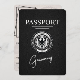 黒いドイツのパスポート日付を保存 セーブザデート