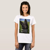 黒いドイツの羊飼いが腐ってしまった Tシャツ (正面フル)