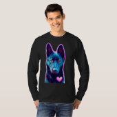 黒いドイツの羊飼いの愛犬家のための贈り物 Tシャツ (正面フル)
