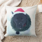 黒いドイツの羊飼い子犬のリース, ZKA クッション (ブランケット)