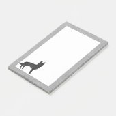 黒いドイツの羊飼い漫画GSD飼犬グレー ポストイット (アングル)