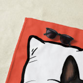 黒いドイツの羊飼い犬かわいいパーソナライズされた ビーチタオル (インサイチュ)