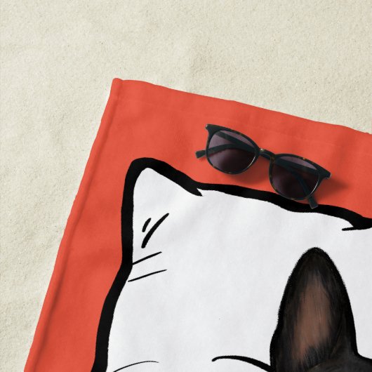 黒いドイツの羊飼い犬かわいいパーソナライズされた ビーチタオル (インサイチュ)