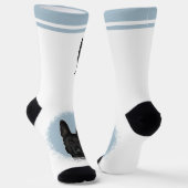 黒いドイツの羊飼い犬と名前をカスタムする ソックス (傾斜あり)