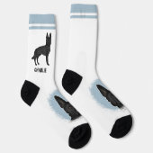 黒いドイツの羊飼い犬と名前をカスタムする ソックス (右)