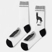 黒いドイツの羊飼い犬と名前をカスタムする ソックス (左)