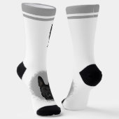 黒いドイツの羊飼い犬と名前をカスタムする ソックス (傾斜あり)