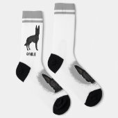 黒いドイツの羊飼い犬と名前をカスタムする ソックス (右)