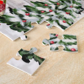 黒いドイツの羊飼い犬のクリスマス ジグソーパズル (側面)