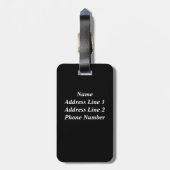 黒いドイツの羊飼い犬 – GSD子犬 ラゲッジタグ (裏面縦)