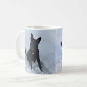 黒いドイツの羊飼い雪の2つのビュー, ZKA コーヒーマグカップ (正面左)