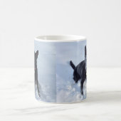 黒いドイツの羊飼い雪の2つのビュー, ZKA コーヒーマグカップ (中央)