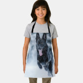 黒いドイツの羊飼い雪ダベットカバー エプロン (インサイチュ)