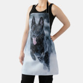 黒いドイツの羊飼い雪ダベットカバー エプロン (インサイチュ)