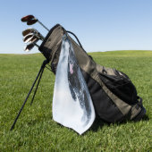 黒いドイツの羊飼い雪ダベットカバー ゴルフタオル (グリーン)