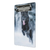 黒いドイツの羊飼い雪ダベットカバー ミニクリップボード (アングル2)