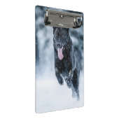 黒いドイツの羊飼い雪ダベットカバー ミニクリップボード (アングル)