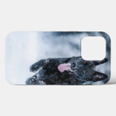 黒いドイツの羊飼い雪ダベットカバー Case-Mate iPhoneケース (裏面 (横))