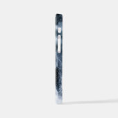 黒いドイツの羊飼い雪ダベットカバー iPhoneケース (左側面)