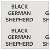 黒いドイツの羊飼い ファブリック (クローズアップ)