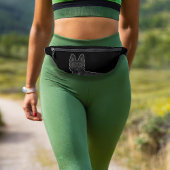 黒いドイツの羊飼いGSD犬の頭クローズアップ黒 ファニーパック