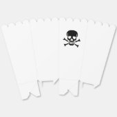 黒いドクロの白いポップコーン箱 フェイバーボックス (見開き)