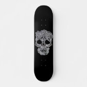 黒いドクロ スケートボード (正面)