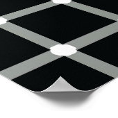 黒いドットの点滅 – 錯視 ポスター (角)